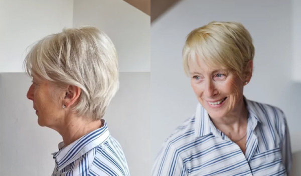 Constatez les résultats de la coloration végétale pour les cheveux blonds