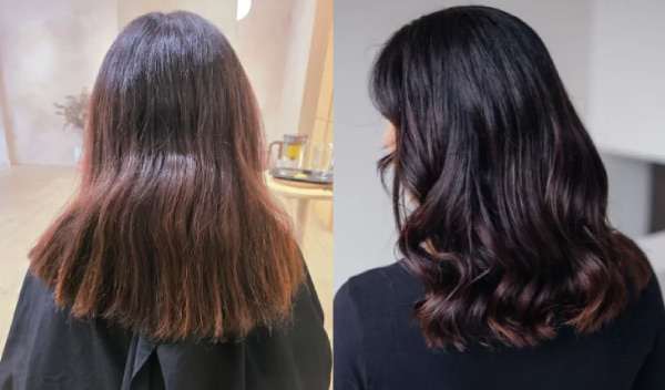 Coloration végétale réussie pour les cheveux bruns